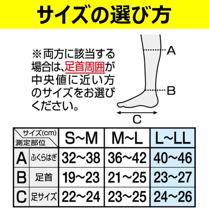 【SMサイズ】メディカルリンパ（ハイソックス）  スリムウォーク 着圧 ソックス 美脚 ピップ むくみ 商品画像8：HOTMART PLUS