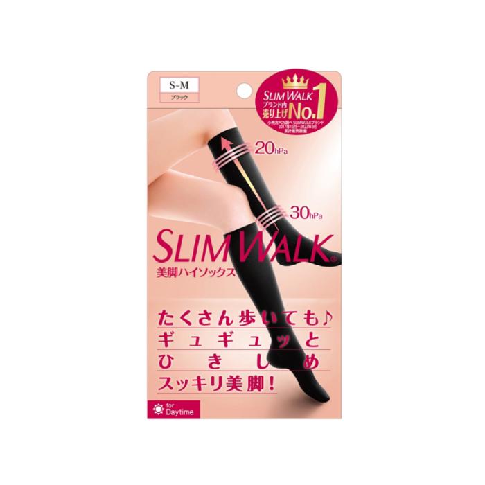 【SMサイズ】美脚ハイソックス スリムウォーク ひざ丈 着圧 ソックス 美脚 ピ･･･