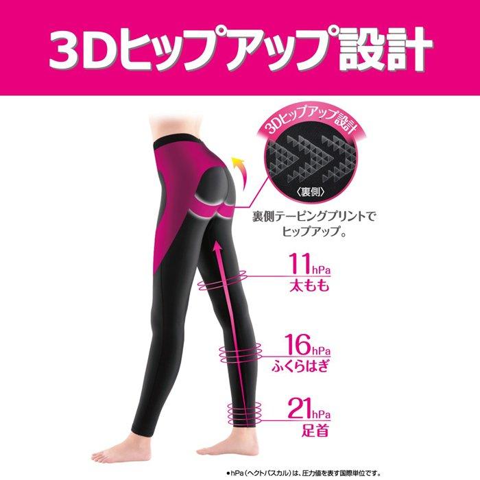 【Mサイズ】スタイルキープレギンス パンツタイプ スリムウォーク 着圧 ソックス 美脚 ピップ むくみ 商品画像6：HOTMART PLUS