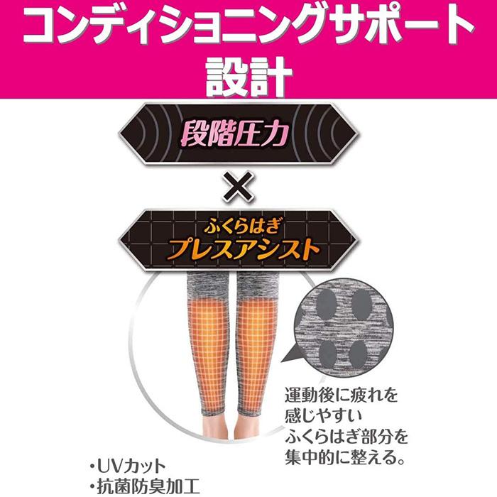 【Mサイズ】リカバリーレギンス パンツタイプ スリムウォーク 着圧 ソックス 美脚 ピップ むくみ 商品画像5：HOTMART PLUS