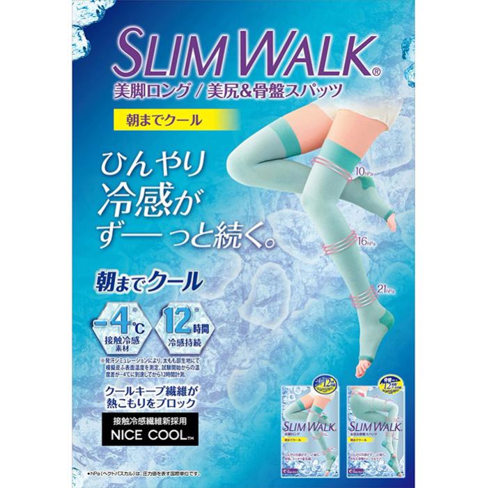 【SMサイズ】スリムウォーク 朝までクールスパッツ 着圧 美脚 美尻 ピップ むくみ 商品画像3：HOTMART PLUS