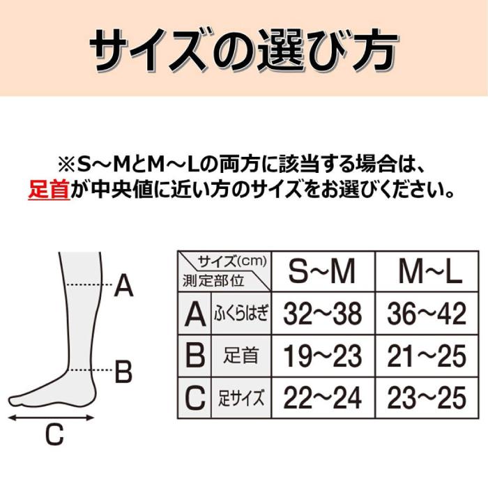 【SMサイズ】クイックリセット スリムウォーク 着圧 ソックス 美脚 ピップ むくみ 商品画像10：HOTMART PLUS