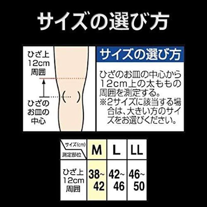 【Mサイズ】プロフィッツ（膝用）薄型圧迫サポーター ブラック ピップ スポーツ用 負担軽減 商品画像5：HOTMART PLUS