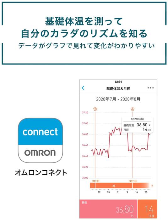 婦人用電子体温計 MC-652LC BW（ブラウン） オムロン 商品画像4：HOTMART PLUS