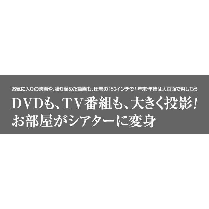 ベルソス DVDプレイヤー搭載プロジェクター地デジTV受信チューナーセット（縦置き設置用スタンド付属）VERSOS VS-P01S 商品画像2：insert