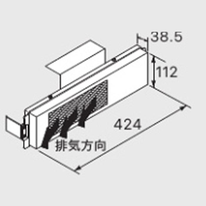 ガス給湯器用オプション　排気カバー　C74　ノーリツ（Noritz）　0703300　給湯器関連部材　 商品画像2：フォーシーズンプラス