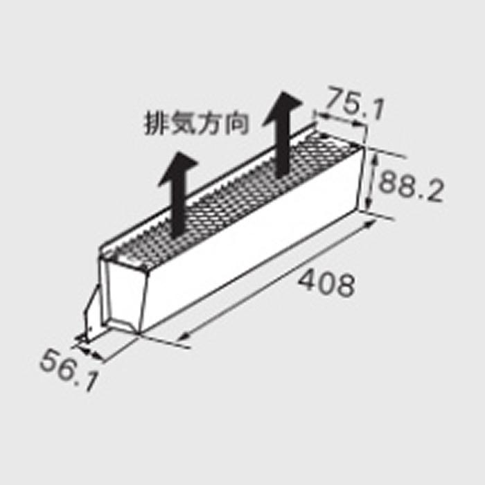 ガス給湯器用オプション　排気カバー　C126（上方）　ノーリツ（Noritz）　0709263　給湯器関連部材　 商品画像2：フォーシーズンプラス