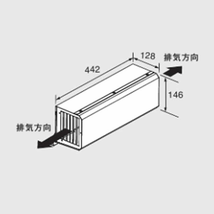 ガス給湯器用オプション　側方排気カバー　S47　ノーリツ（Noritz）　0709262　給湯器関連部材 商品画像2：フォーシーズンプラス