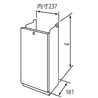 ガス給湯器用オプション 配管カバー H17 600 ノーリツ（Noritz