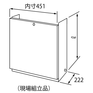 ガス給湯器用オプション 配管カバー H32-K 900 ノーリツ（Noritz