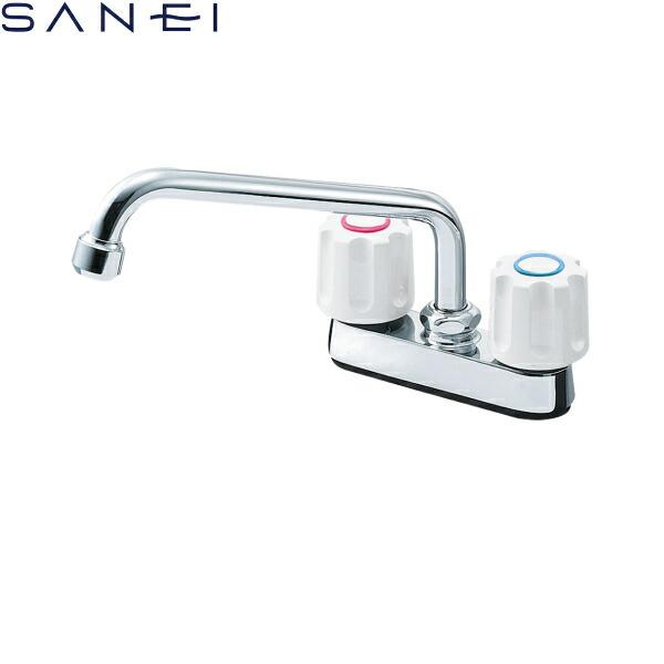 K711-W 三栄水栓 SANEI ツーバルブ台付混合栓 共用形 送料無料 商品画像1：住設ショッピング