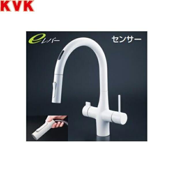KM6091ECM4 KVKビルトイン浄水器用シングルシャワー付混合栓 センサー付 水栓･･･