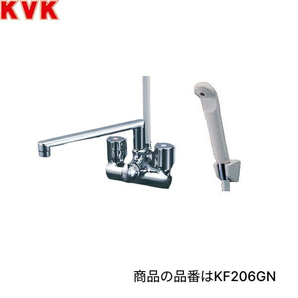 KF206GN KVK 浴室用 デッキ形一時止水付2ハンドルシャワー 一般地仕様 送料無料 商品画像1：住設ショッピング