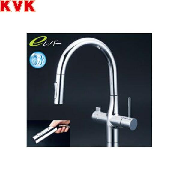 KM6081SCECHS KVKビルトイン浄水器用シングルシャワー付混合栓 撥水膜コーテ･･･