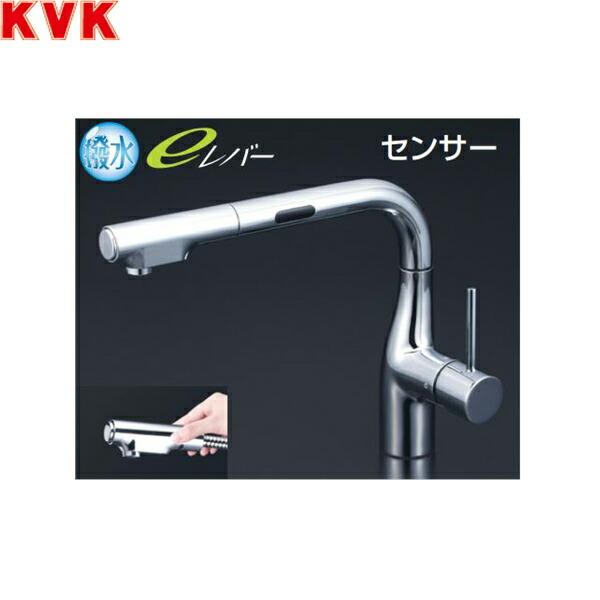 KM6111ECHS KVKシングルシャワー付混合栓 センサー付 撥水膜コーティング 一･･･