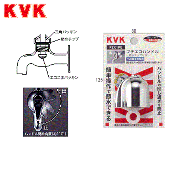 PZK1PE KVK節水ハンドルセット 商品画像1：住設ショッピング