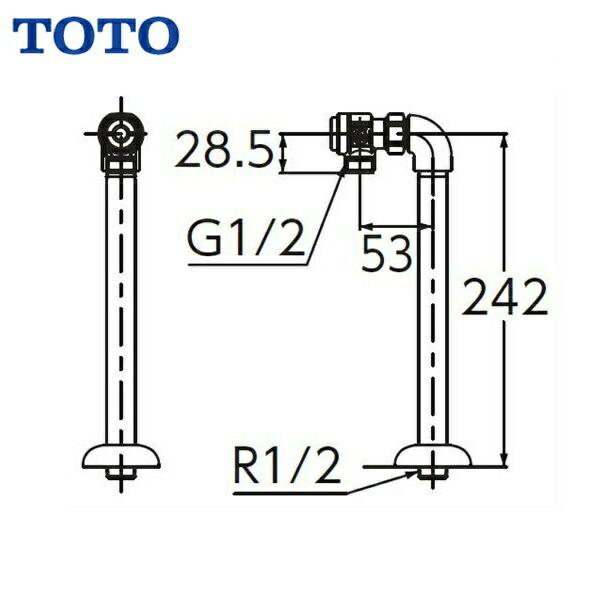 TOTOアングル形止水栓 床給水用 TL347C1R 送料無料 商品画像1：住設ショッピング