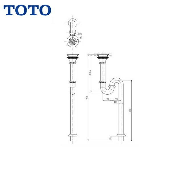 TOTO排水金具38mm・SトラップTK18S 送料無料