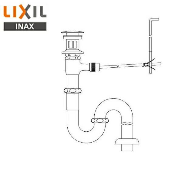 LF-260SAC リクシル LIXIL/INAX ポップアップ式排水金具 呼び径32mm・床排水Sトラップ(排水口カバー付) 送料無料 商品画像1：住設ショッピング