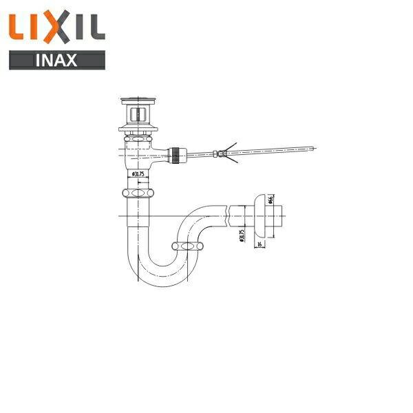 LF-271PA リクシル LIXIL/INAX ポップアップ式排水金具 呼び径32mm・壁排水Pトラップ 送料無料 商品画像1：住設ショッピング