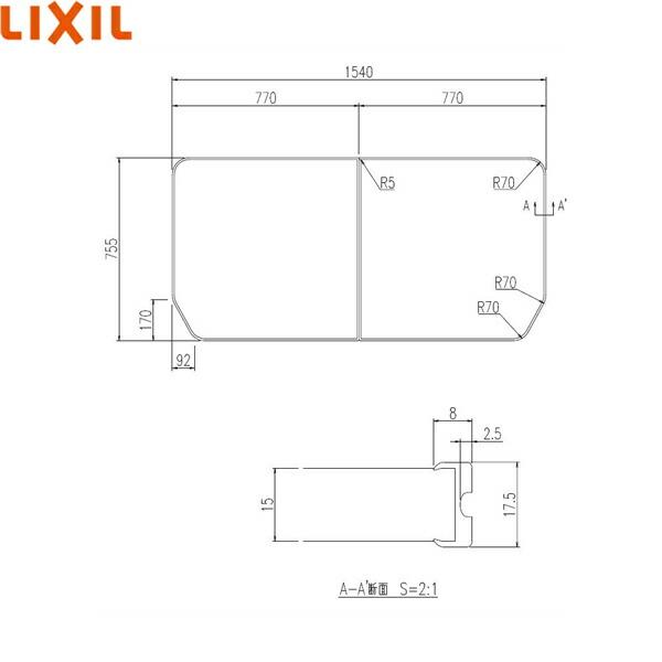 YFK-1576B(4)-D4 リクシル LIXIL/INAX 風呂フタ(保温風呂フタ)(2枚1組) 送料･･･