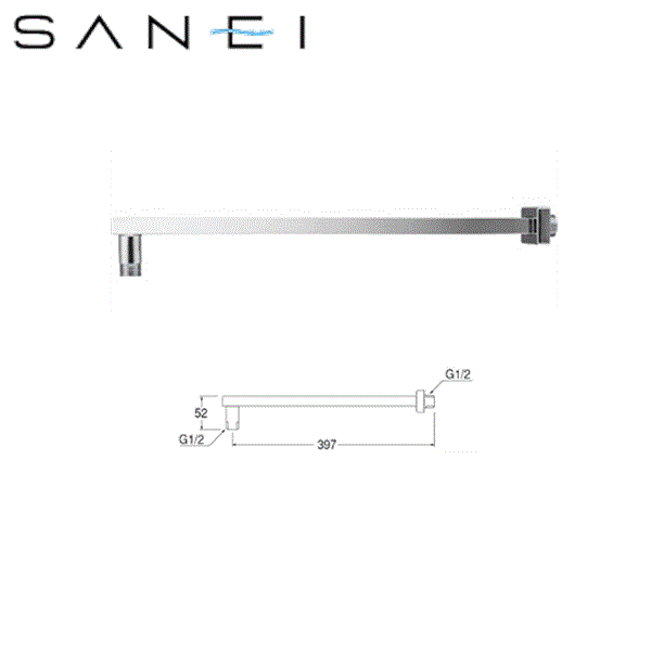 S104-63x1 三栄水栓 SANEI シャワーアーム 送料無料