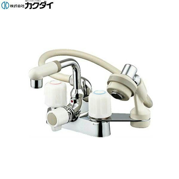 カクダイ KAKUDAI 洗面所用水栓2ハンドル混合栓(シャワつき)1521S 一般地仕様･･･