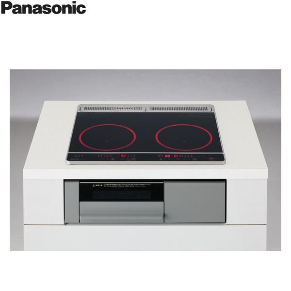 パナソニック Fシリーズ ビルトインIHクッキングヒーター 2口IH 鉄 ステンレス対応 低電気容量 幅60cm 光るリングあり ブラック/グレー KZ-F1W6CL 商品画像2：住設ショッピング