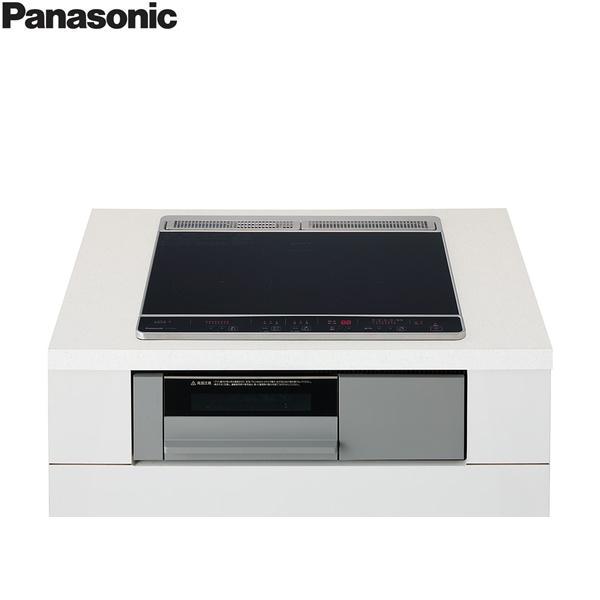 パナソニック Nシリーズ ビルトインIHクッキングヒーター 2口IH+ラジエント 鉄 ステンレス対応 幅60cm 光るリングなし ブラック/グレー KZ-N1H6AS 商品画像2：住設ショッピング