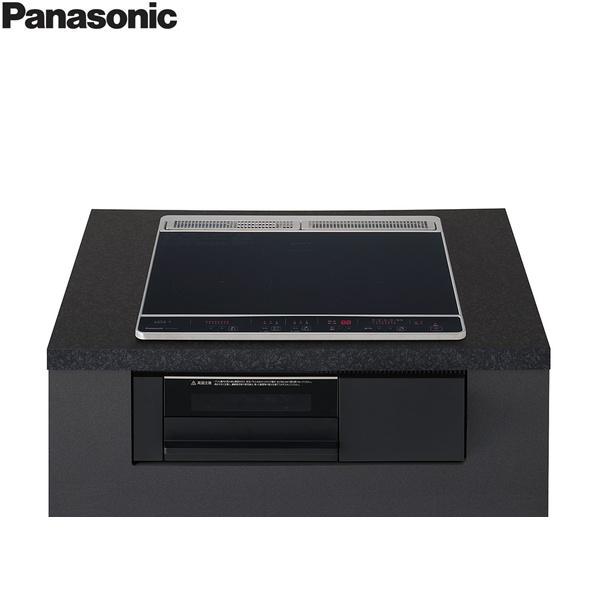 パナソニック Nシリーズ ビルトインIHクッキングヒーター 2口IH+ラジエント 鉄 ステンレス対応 幅60cm 光るリングなし ブラック/ブラック KZ-N1H6AK 商品画像2：住設ショッピング