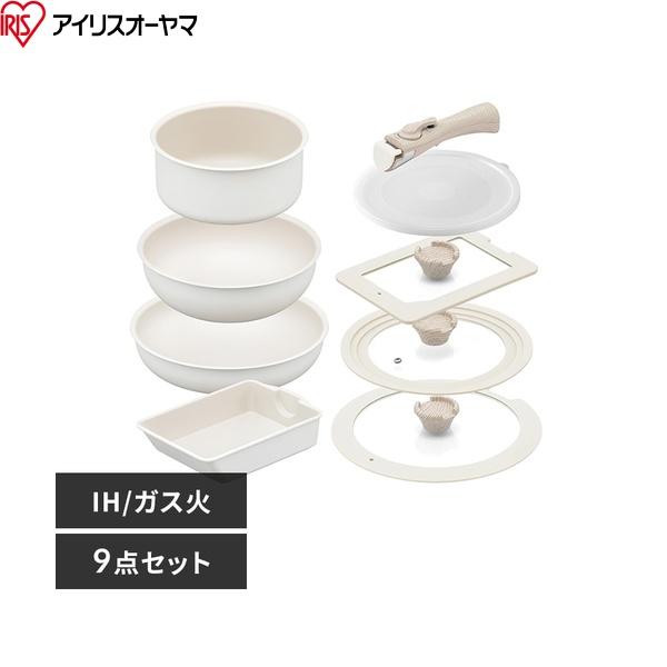 MEGI-9S アイリスオーヤマ ダイヤモンドコートパン マルチエッグパン入り9点･･･