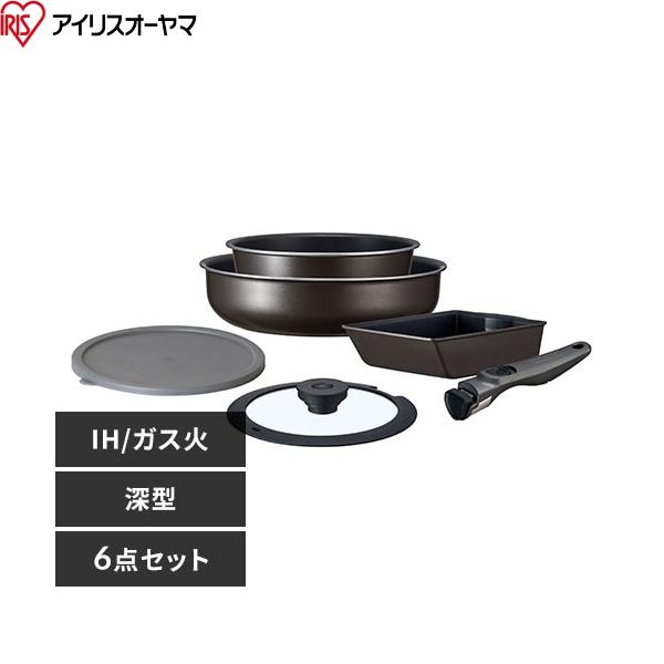 EHDC-S6S アイリスオーヤマ ダイヤモンドコートパンTERA 深型6点セット ホワ･･･