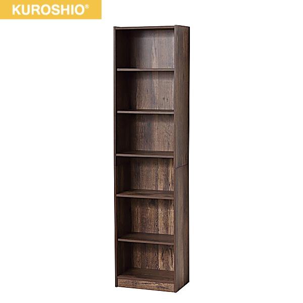 25503 クロシオ KUROSHIO らくらく組立文庫本棚W450 ダークブラウン 送料無料