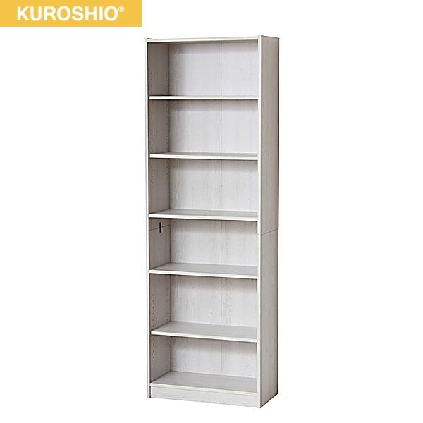 25504 クロシオ KUROSHIO らくらく組立文庫本棚W600 ホワイト 送料無料