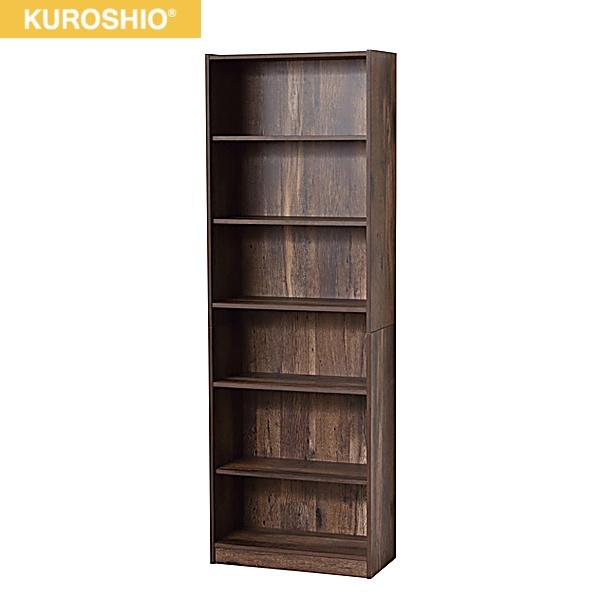 25506 クロシオ KUROSHIO らくらく組立文庫本棚W600 ダークブラウン 送料無料