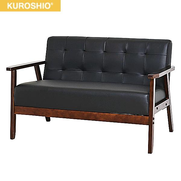 19349 クロシオ KUROSHIO 2Pソファ オスロ ブラック 送料無料