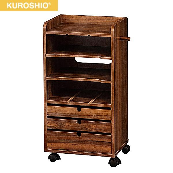 89529 クロシオ KUROSHIO リビングワゴン ブラウン 送料無料