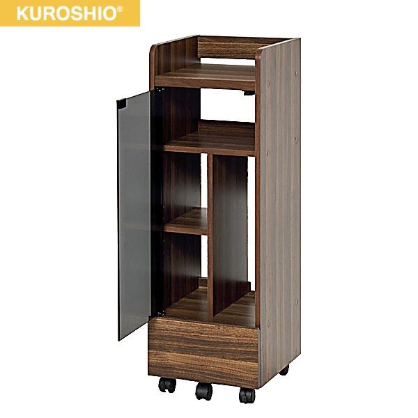 25237 クロシオ KUROSHIO ゲーム機ラック キャスター付き ブラウン 送料無料