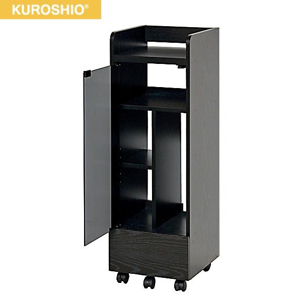 25241 クロシオ KUROSHIO ゲーム機ラック キャスター付き ブラック 送料無料