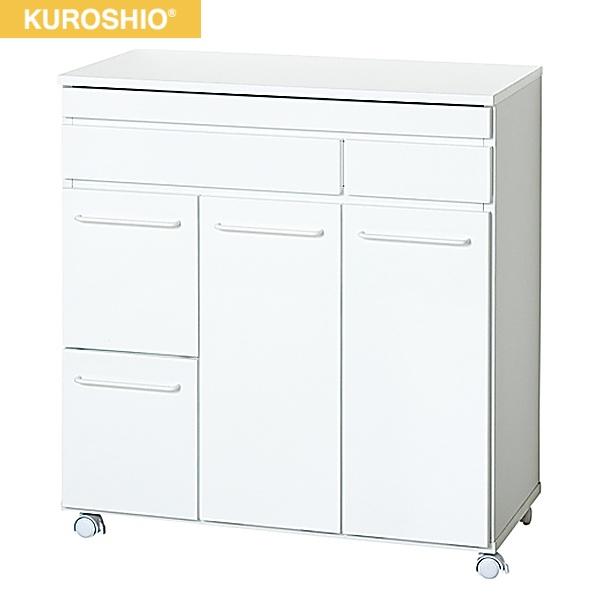 23734 クロシオ KUROSHIO スライド棚付きダストボックス4D ホワイト 送料無料