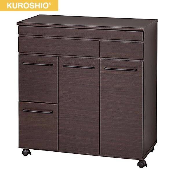 23735 クロシオ KUROSHIO スライド棚付きダストボックス4D ブラウン 送料無料