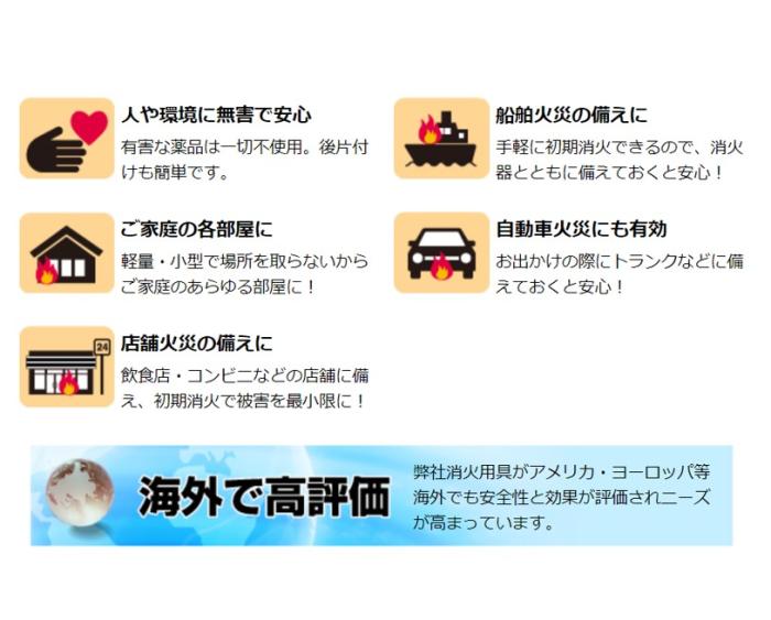 【使用期限2030年】メディプラン 消える魔球2個入り ボール型投てき消化用具 鎮火 ボール型消火剤 火事 火災 防災 災害対策  商品画像5：住設本舗 PLUS