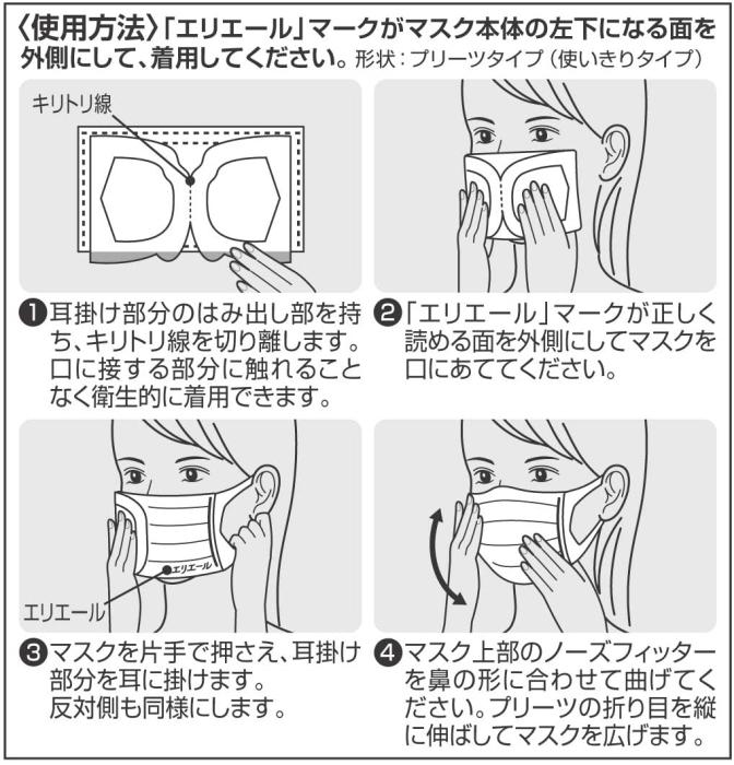 日本製エリエールハイパーブロックマスクウイルスブロック7枚ふつうサイズ×5パック[送料無料] 商品画像5：エスセールプラス