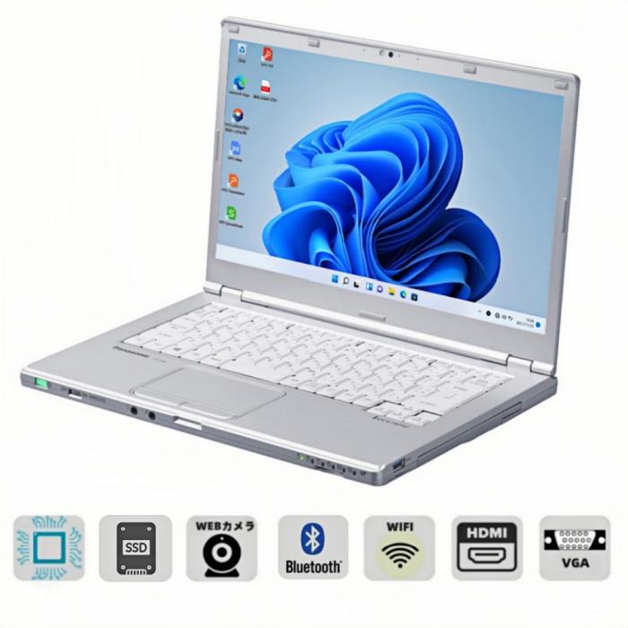 Panasonic Let's note CF-LX6 14インチ FHD 軽量 Windows11 & Office 2019 第7世代 Core i3-7100U メモリ 8GB SSD 128GB WEBカメラ HDMI Wi-Fi 商品画像2：家電専門店