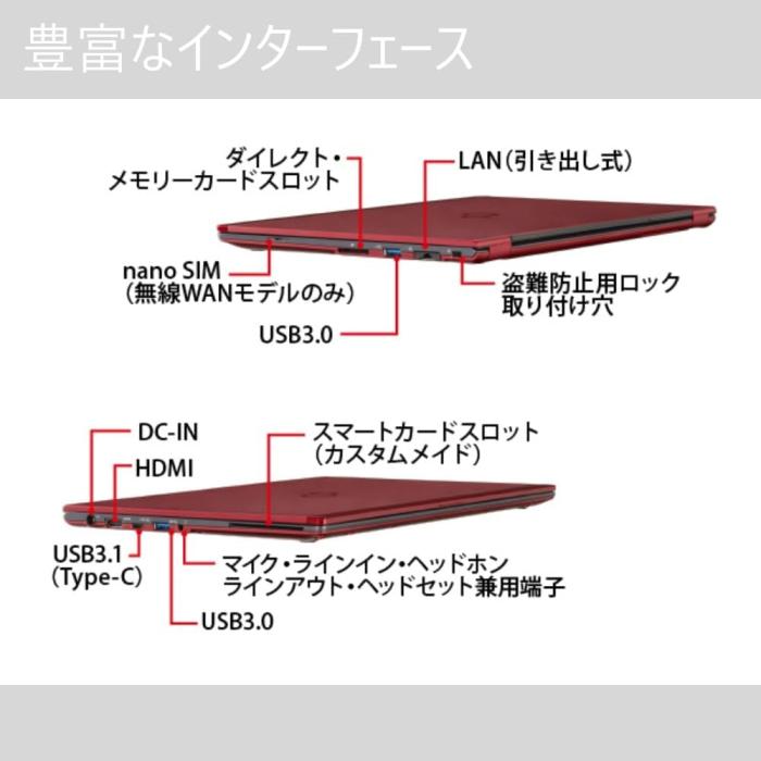 富士通ノートパソコン LIFEBOOK U939 13.3型FHD(1920x1080) 超軽薄 ノートPC 第8世代 Core i5-8350U 8GB メモリ SSD 256GB windows11&MS Office2019搭載 商品画像5：家電専門店
