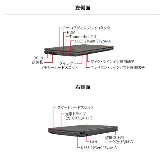 富士通 ノートパソコン LifeBook A7511 15.6型 HD Windows11 Microsoft Office 2019 搭載 第11世代 CPU core i3 メモリ 8GB SSD 256GB DVD光学ドライブ  商品画像3：家電専門店
