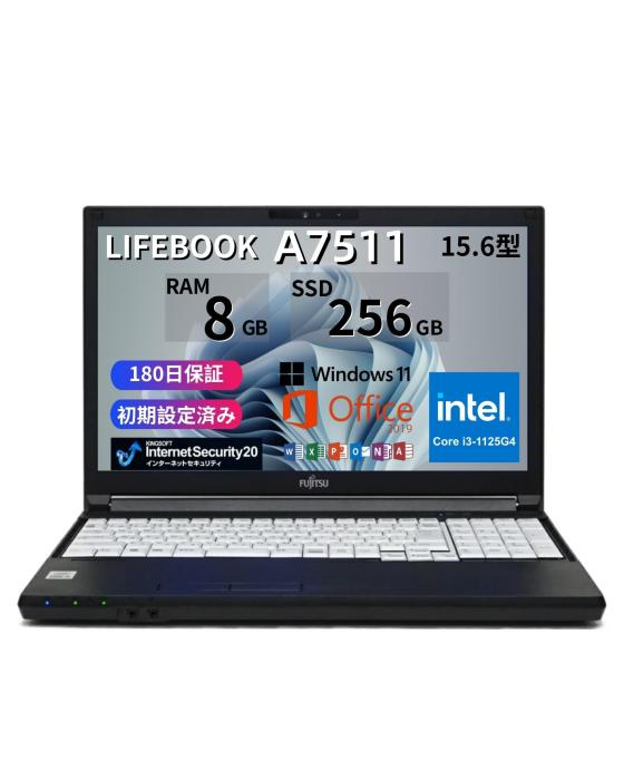 富士通 ノートパソコン LifeBook A7511 15.6型 HD Windows11 Microsoft Offic･･･