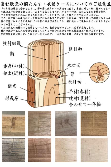 桐 衣装ケース 総桐 4段 桐 衣裳ケース 桐衣装箱 桐箱 浅浅深深 桐衣装ケース 四段 キャスター付 レギュラー 肥前桐民芸　国産品　着物 収納 ケース 桐たんす 桐タンス 桐箪笥 国産 日本製 深型 関東～九州送料無料クローゼット　大人気の桐 商品画像6：桐たんすの京都市やま