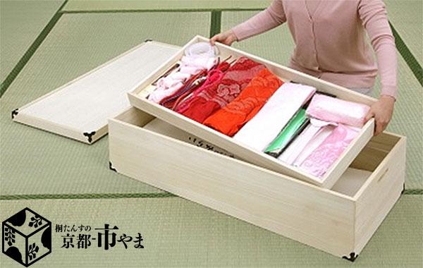 着物 収納ケース 桐衣装ケース 内盆付総桐 1段 衣裳ケース 桐衣装箱 桐箱 着･･･