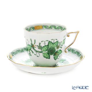 ヘレンド インドの華グリーン 00706 0 00 706 コーヒーカップ ソーサー 160ccの通販なら ブランド洋食器専門店 ル ノーブル Kaago カーゴ